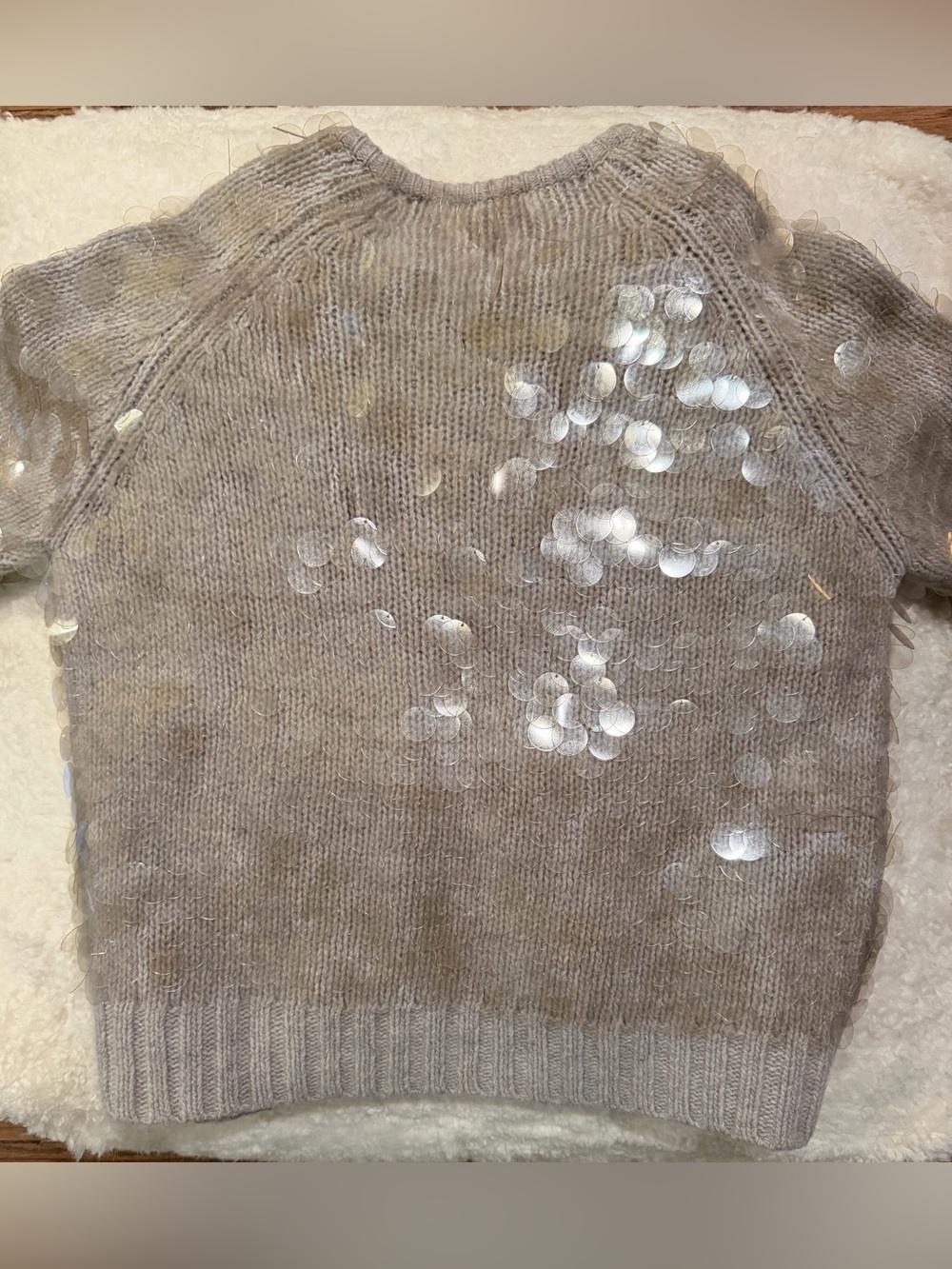 J Crew Wool Cashmere Cardigan Sweater with Clear Sequin Paillettes
Size Medium - Picture 2 of 5